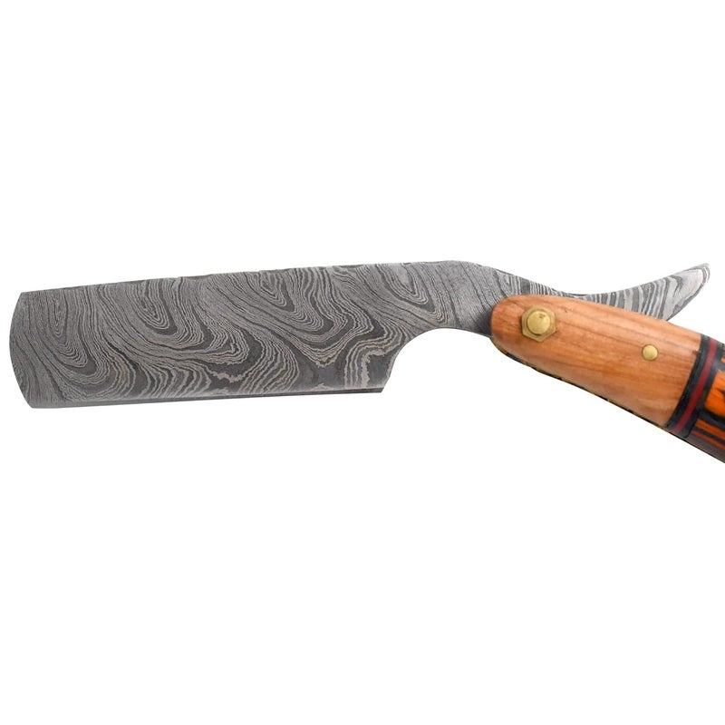 Old Ram Straight Razor | Straight Edge-Razor Sharp High Hardness Real Damascus Steel Cutthroat Straight Edge-Blade | Barber Razor (347) - Image 3